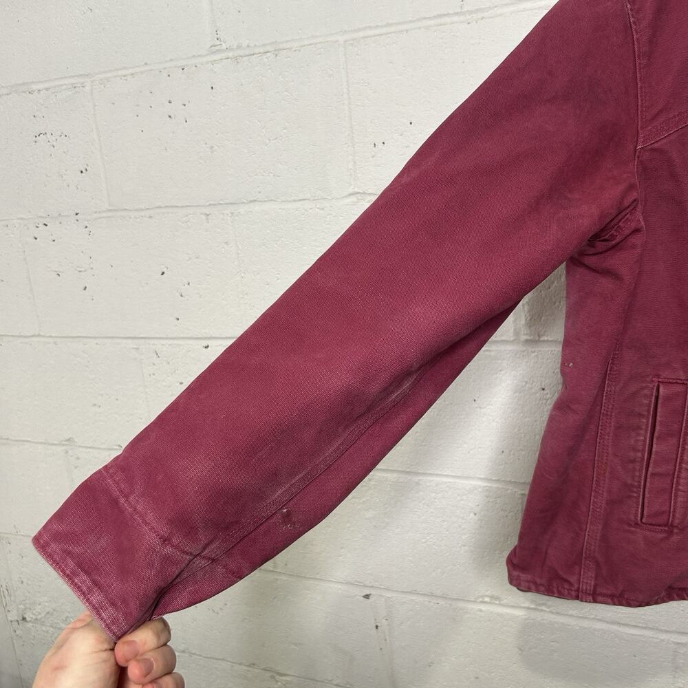 Y2K Carhartt Sherpa-Lined Sandstone Berkley Jacket “Merlot” - Picture 6 of 15
